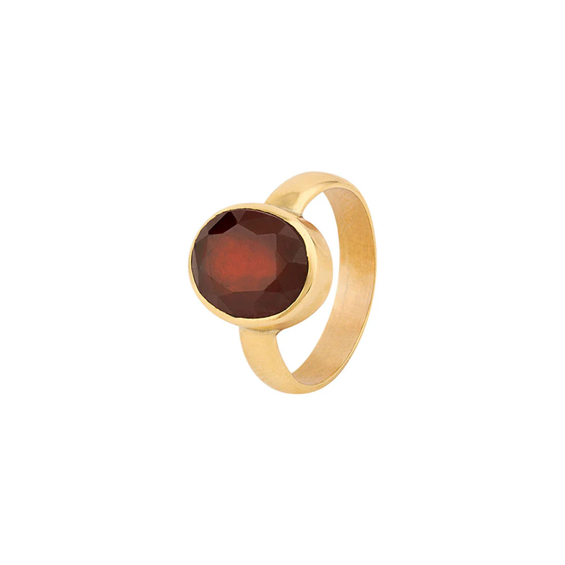 Garnet (Gomed) 7.25 Ratti Ashtadhatu Rashi Ratna Ring with original Lab Test Certificate - Image 3