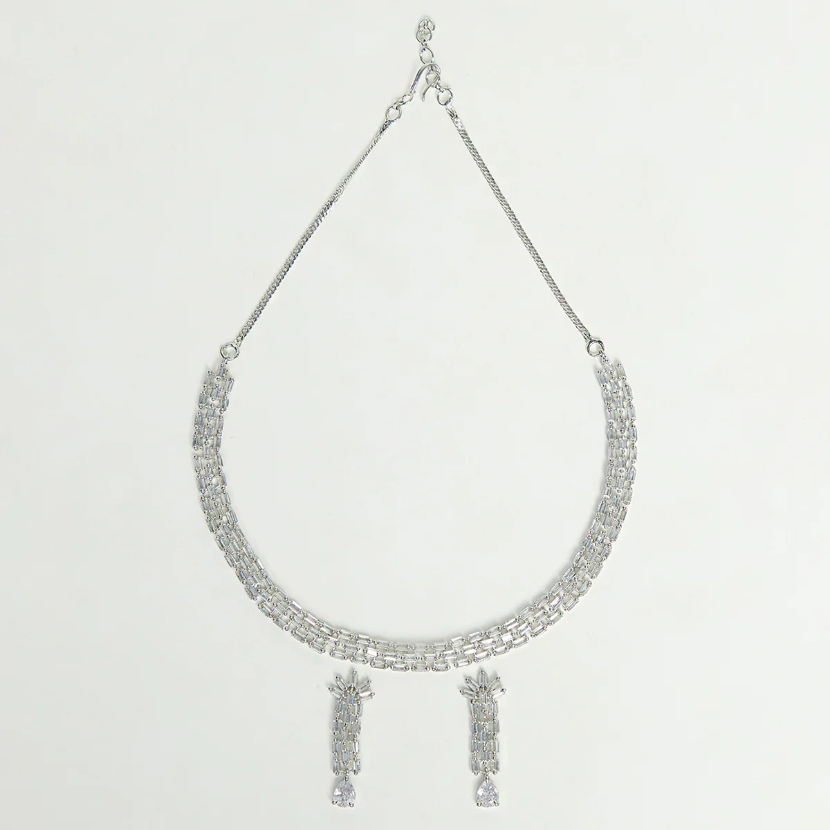 Gem CZ Stones Embellished Necklace Set - Image 3