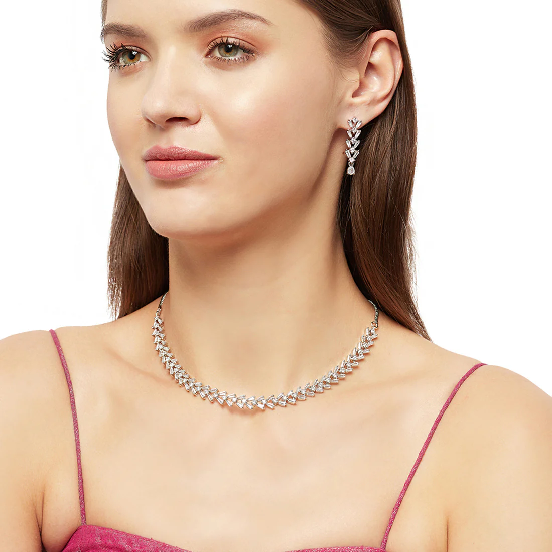 Gem Silver Necklace Set - Image 2