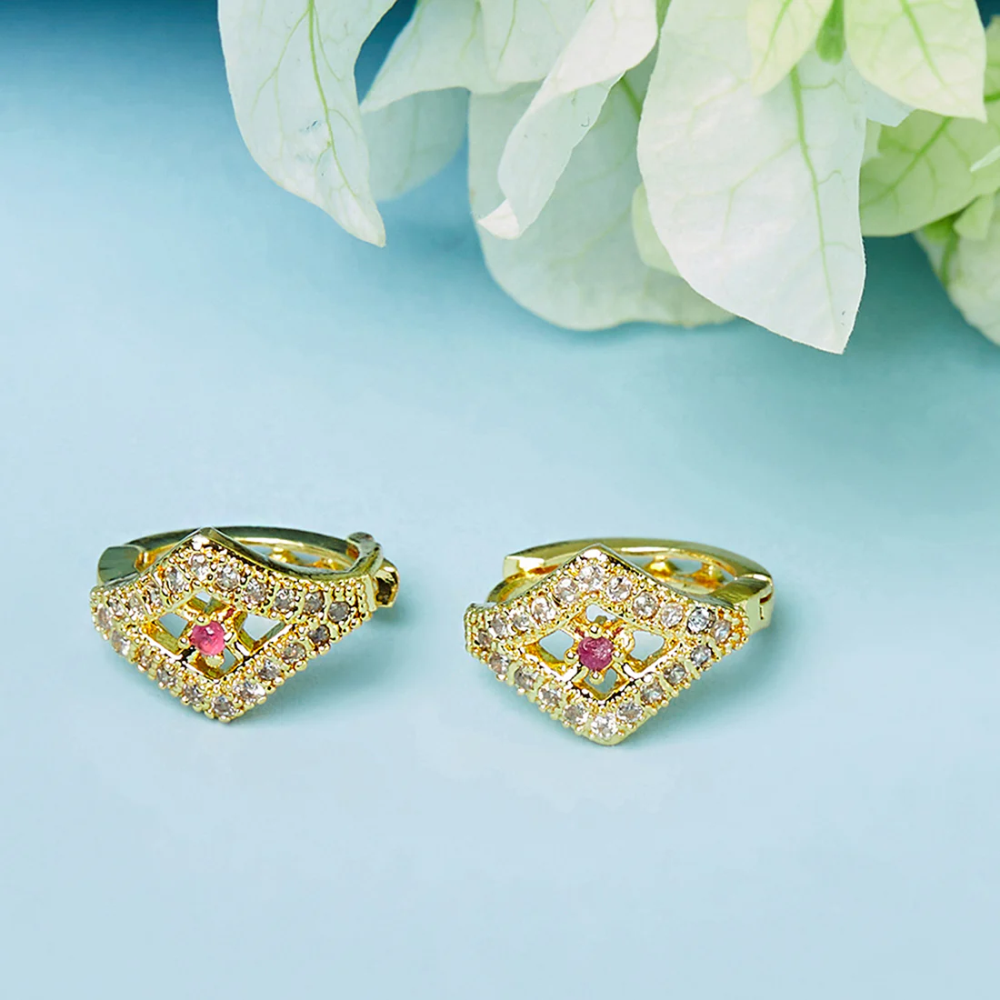 Gem Sparkling Stones Studded Earrings