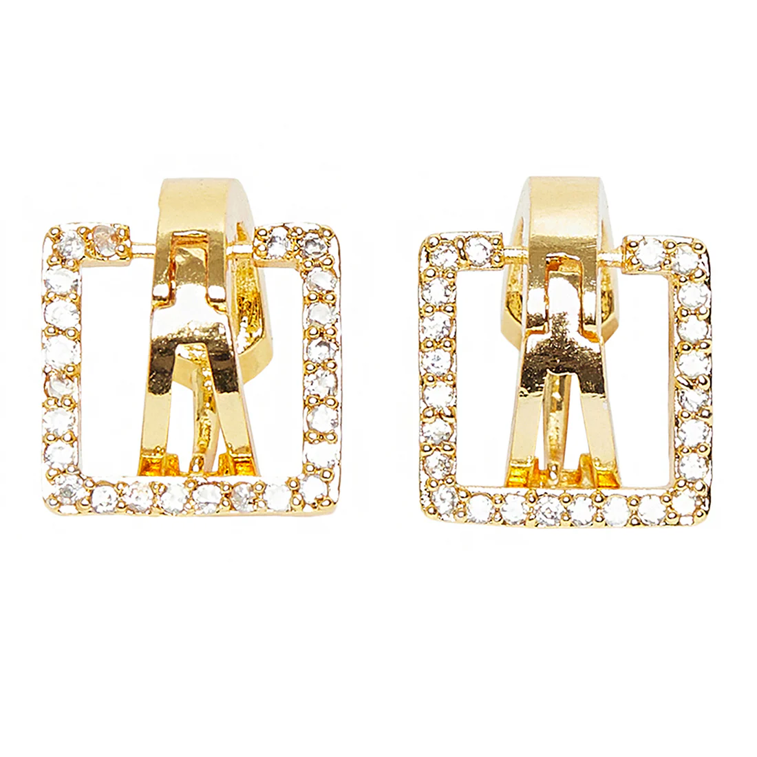 Gem Sqaure Shaped Earrings - Image 3