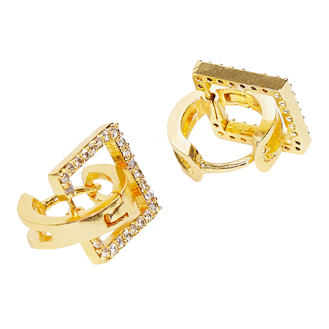 Gem Sqaure Shaped Earrings - Image 4