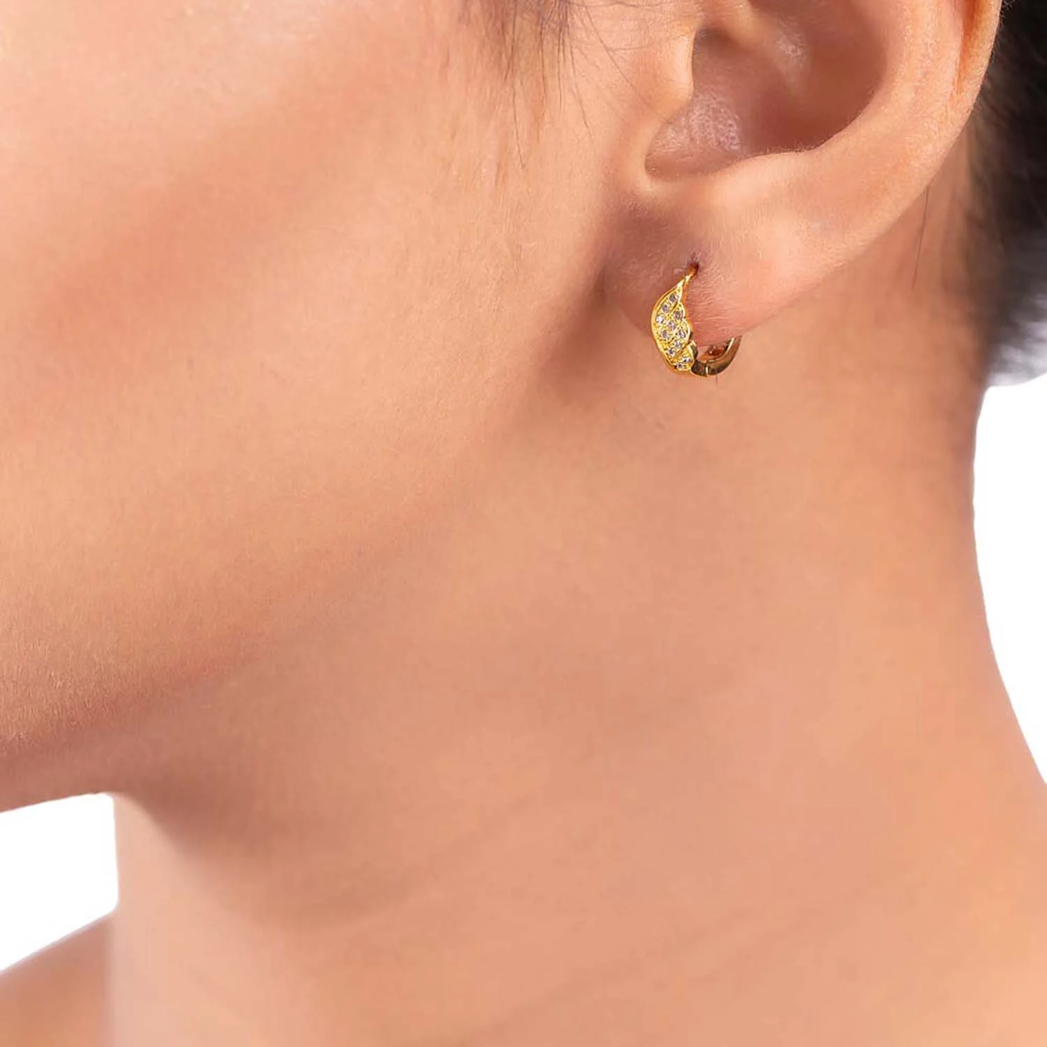 Gems Adorned Stud Style Earrings - Image 2