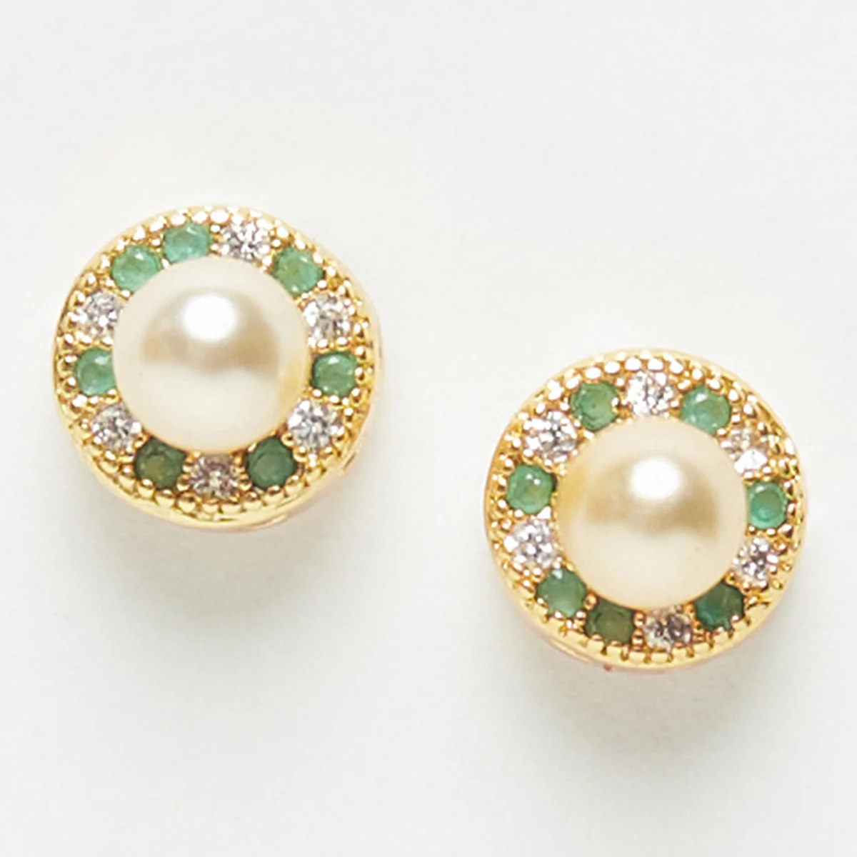 Gems and Faux Pearls Earrings - Image 3
