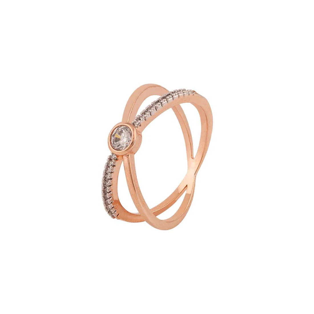 Gems Embellished Brass Ring - Image 3