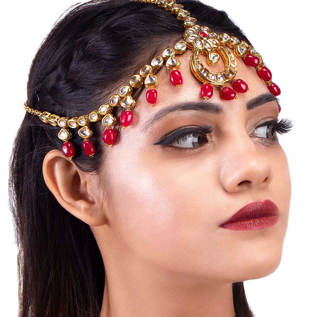 Gems Embellished Maang Tika - Image 2