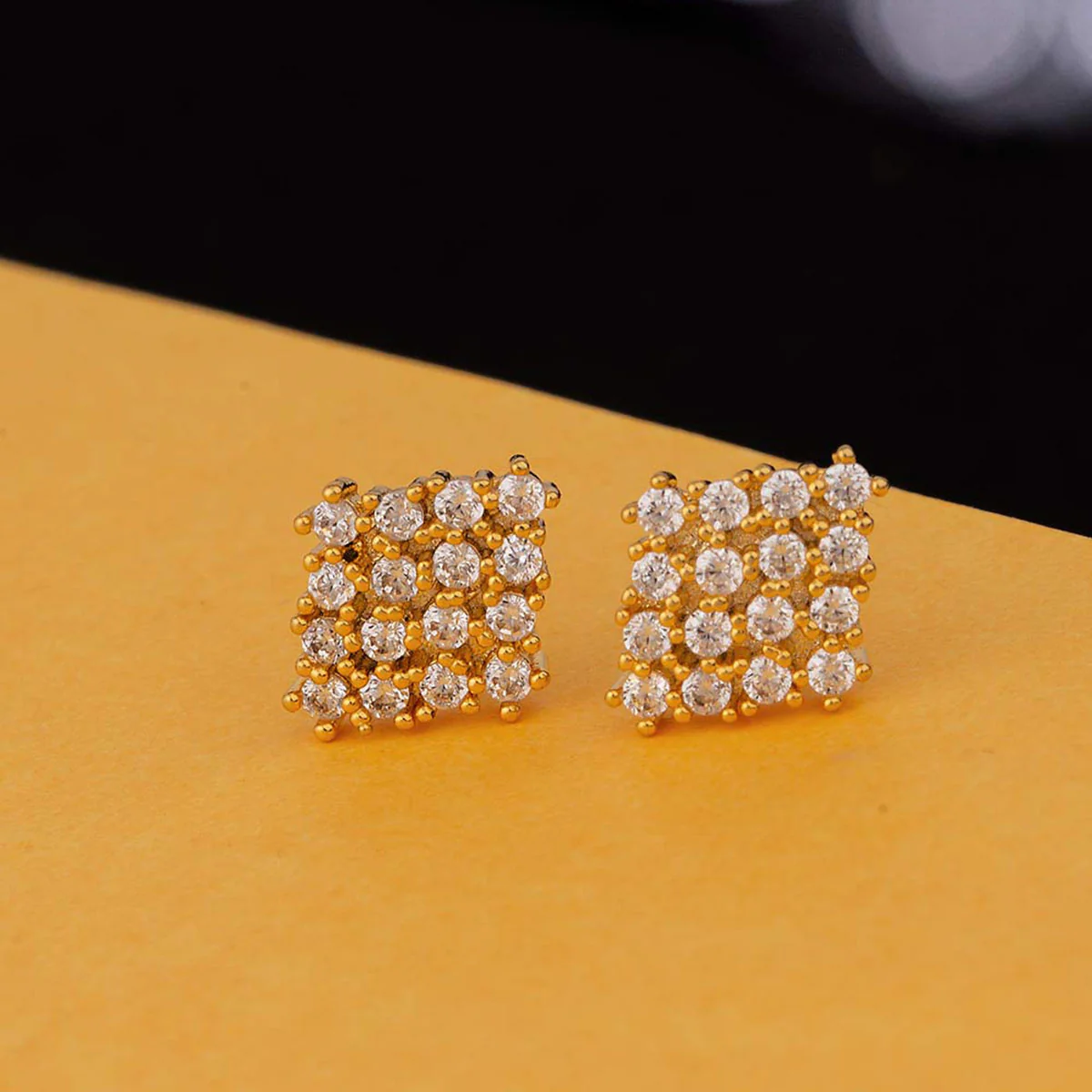 Gems Embellished Stud Style Earrings