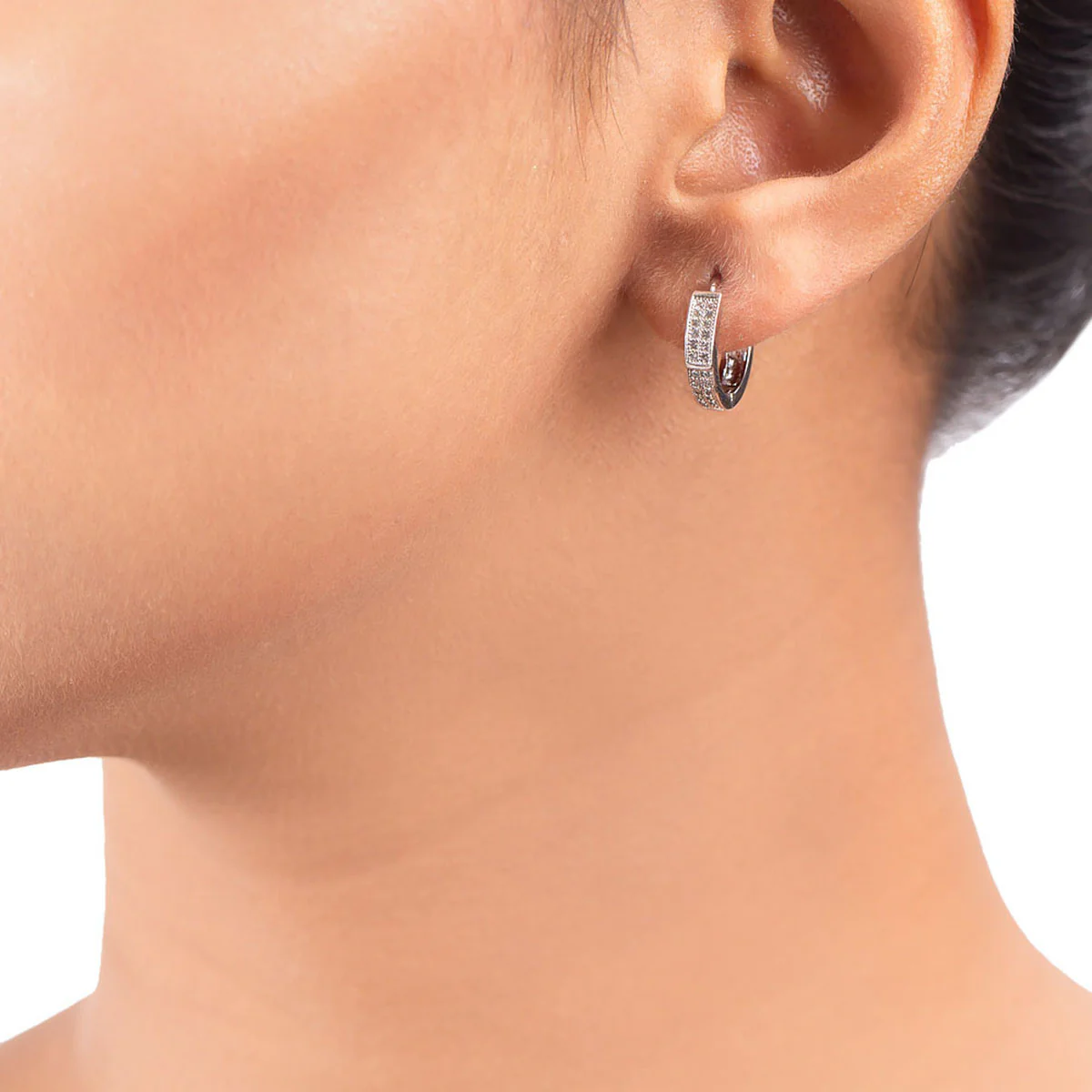 Gemstones Embellished Brass Earrings - Image 2