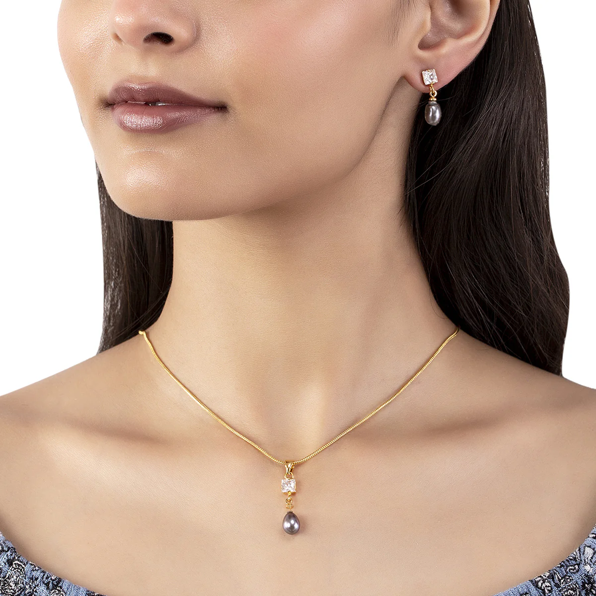 Generic Blue Teardrop Pendant Set - Image 2