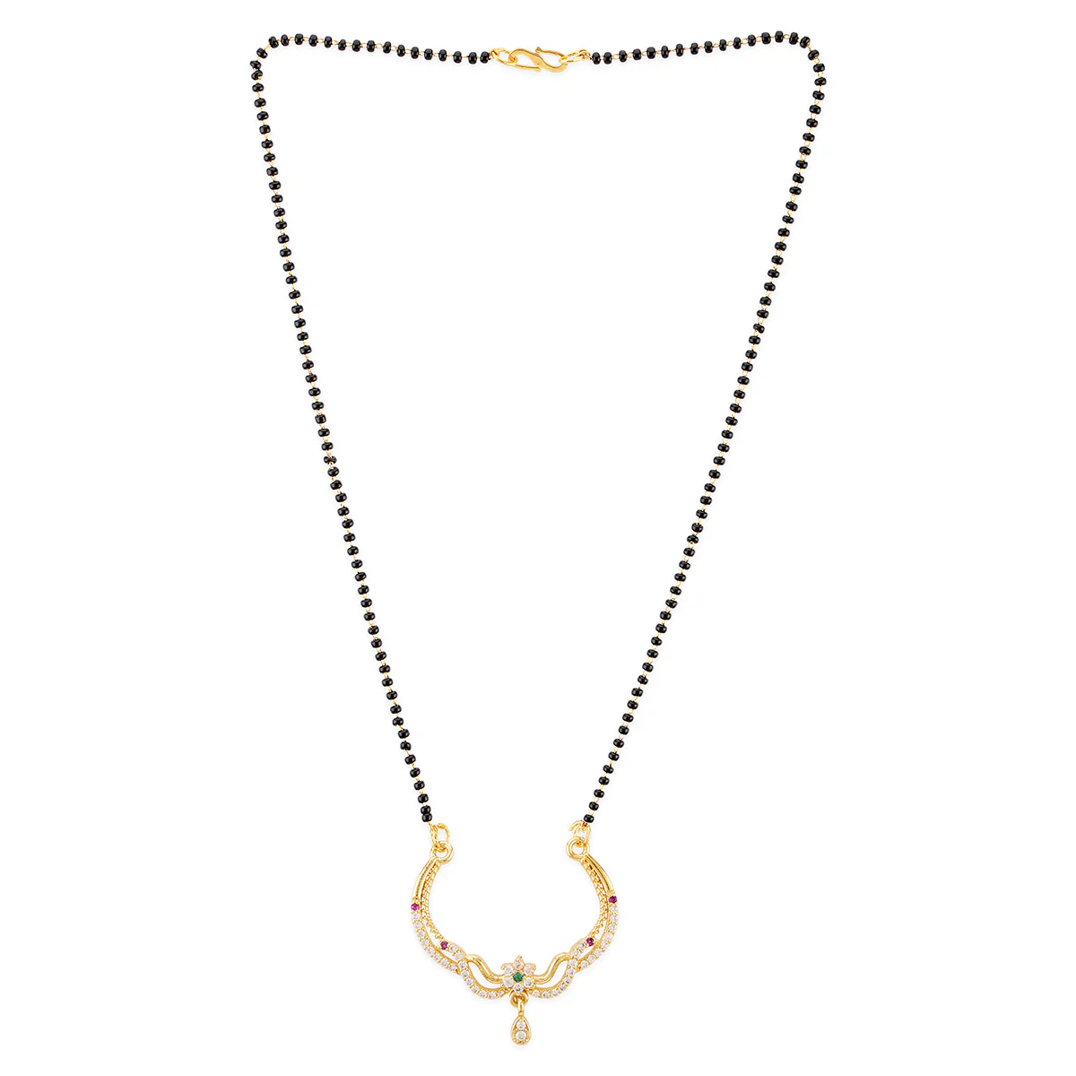 CZ Studded Floral Mangalsutra - Image 4