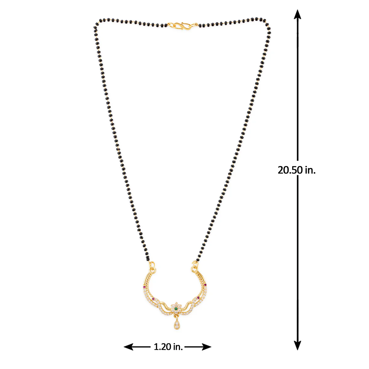 CZ Studded Floral Mangalsutra - Image 5