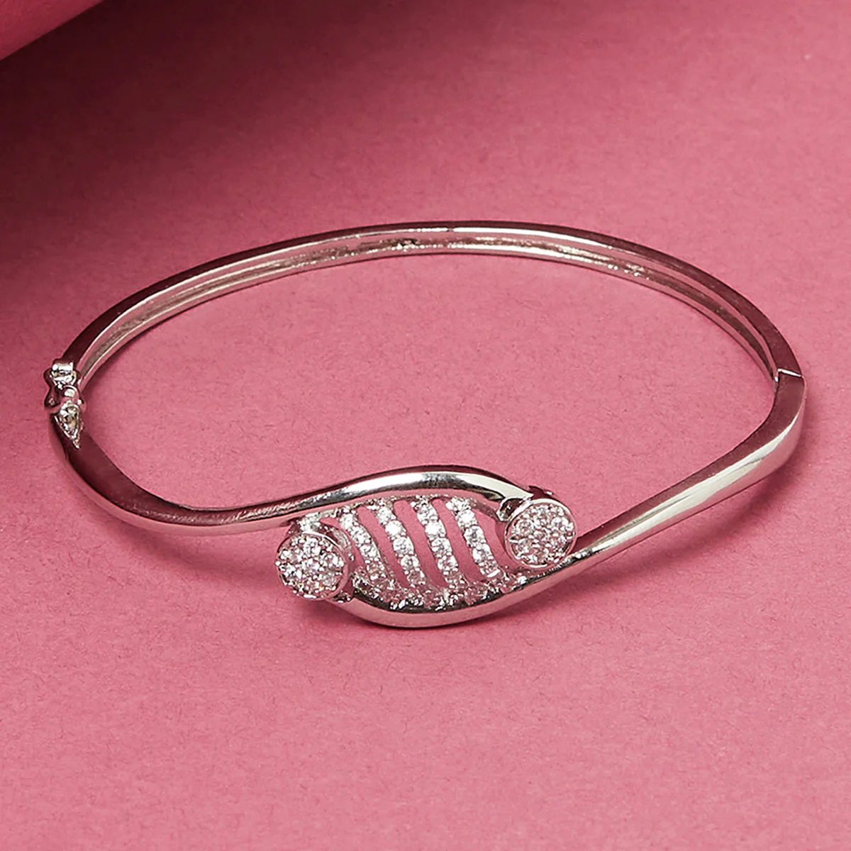 Generic CZ Stone Studded Cuff Bracelet