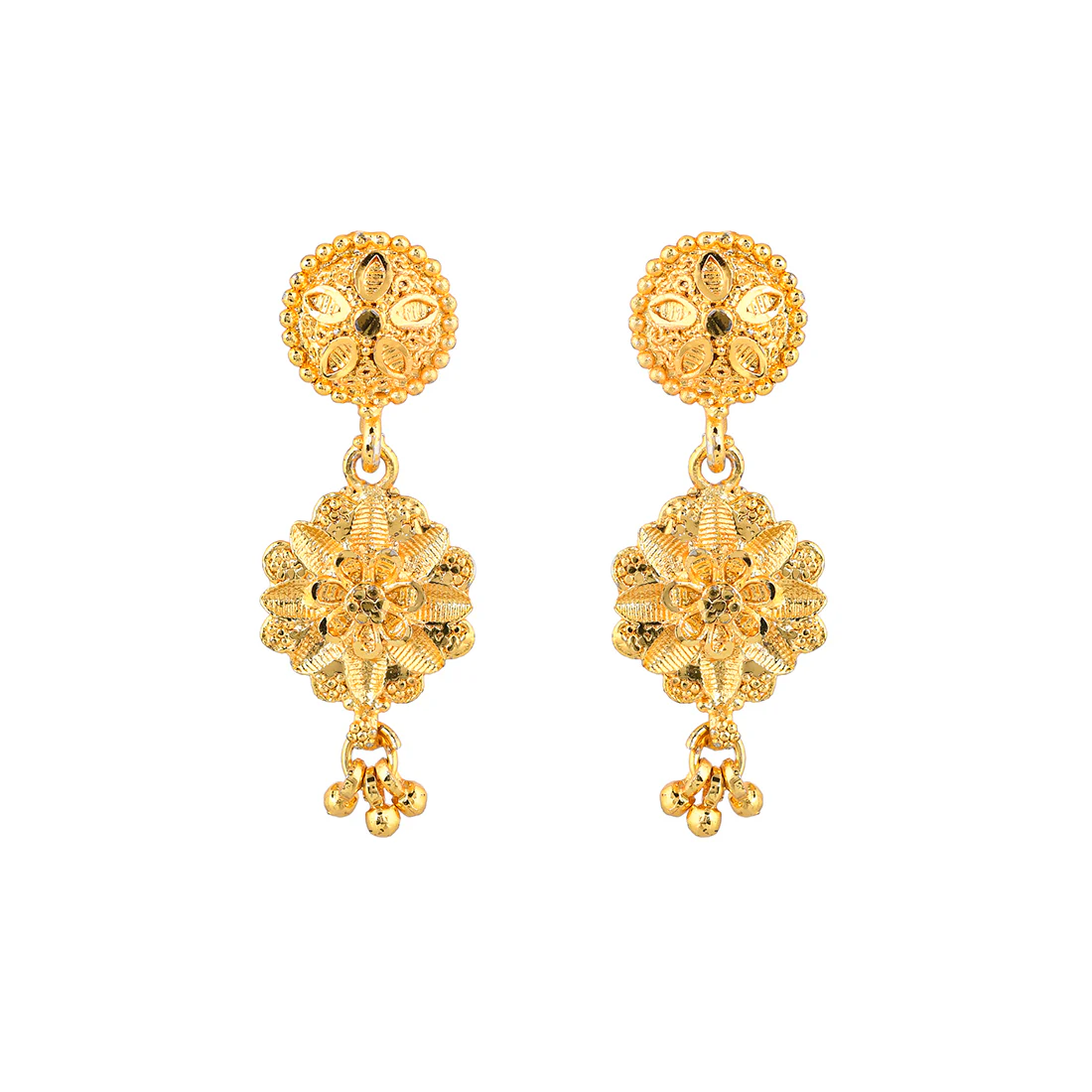 Generic Floral Drop Traditional Earrings - Image 3