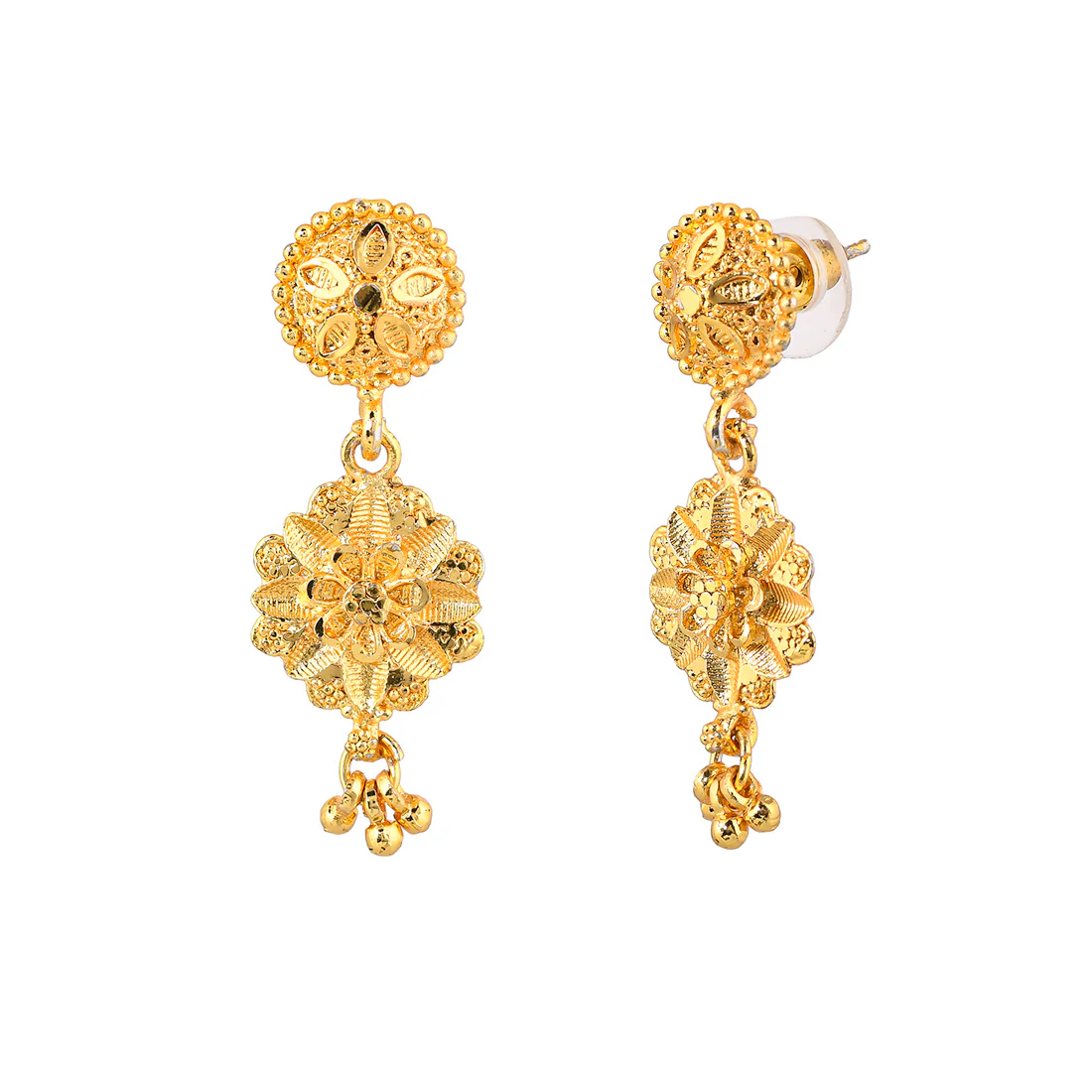 Generic Floral Drop Traditional Earrings - Image 4