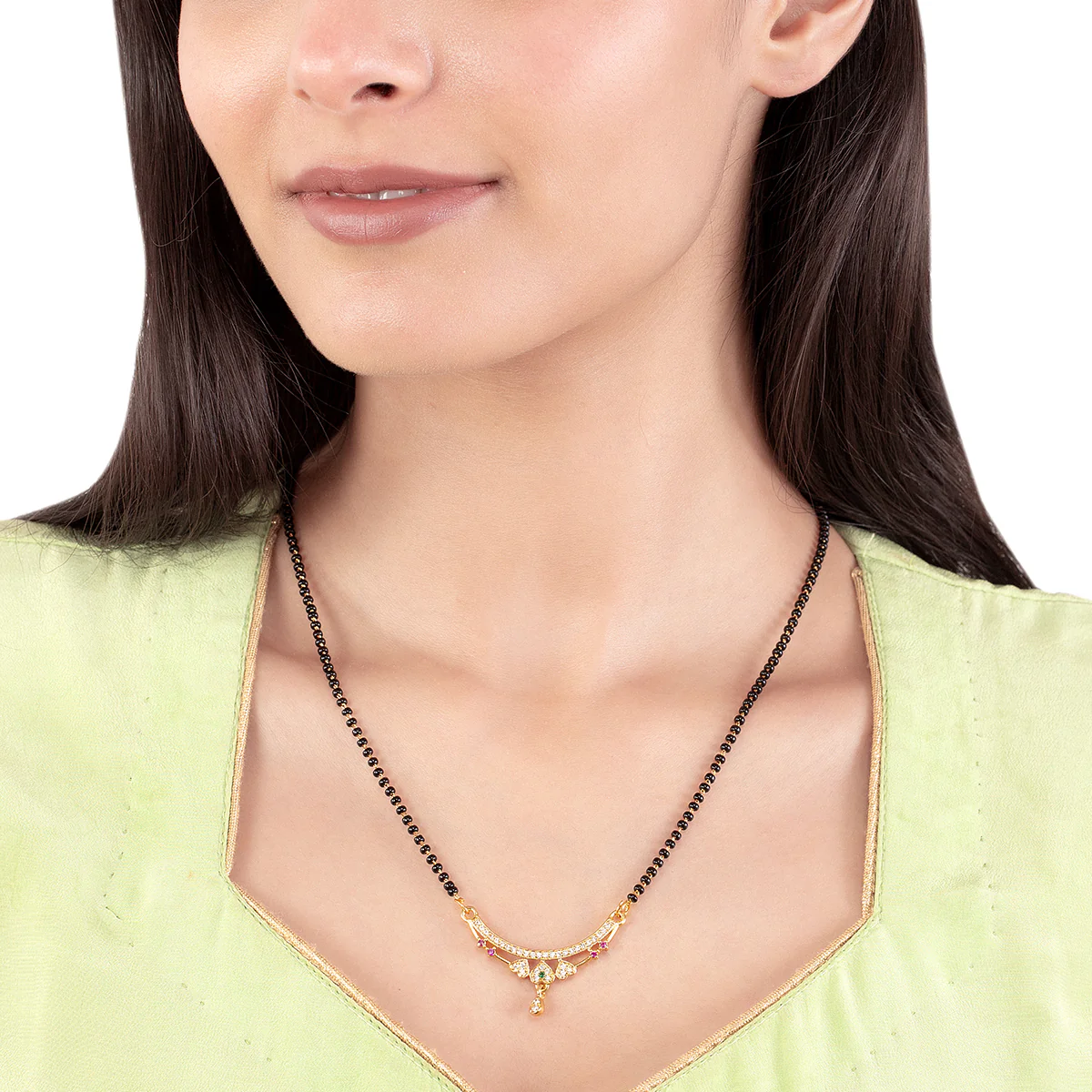 Generic Glittery CZ Mangalsutra - Image 2