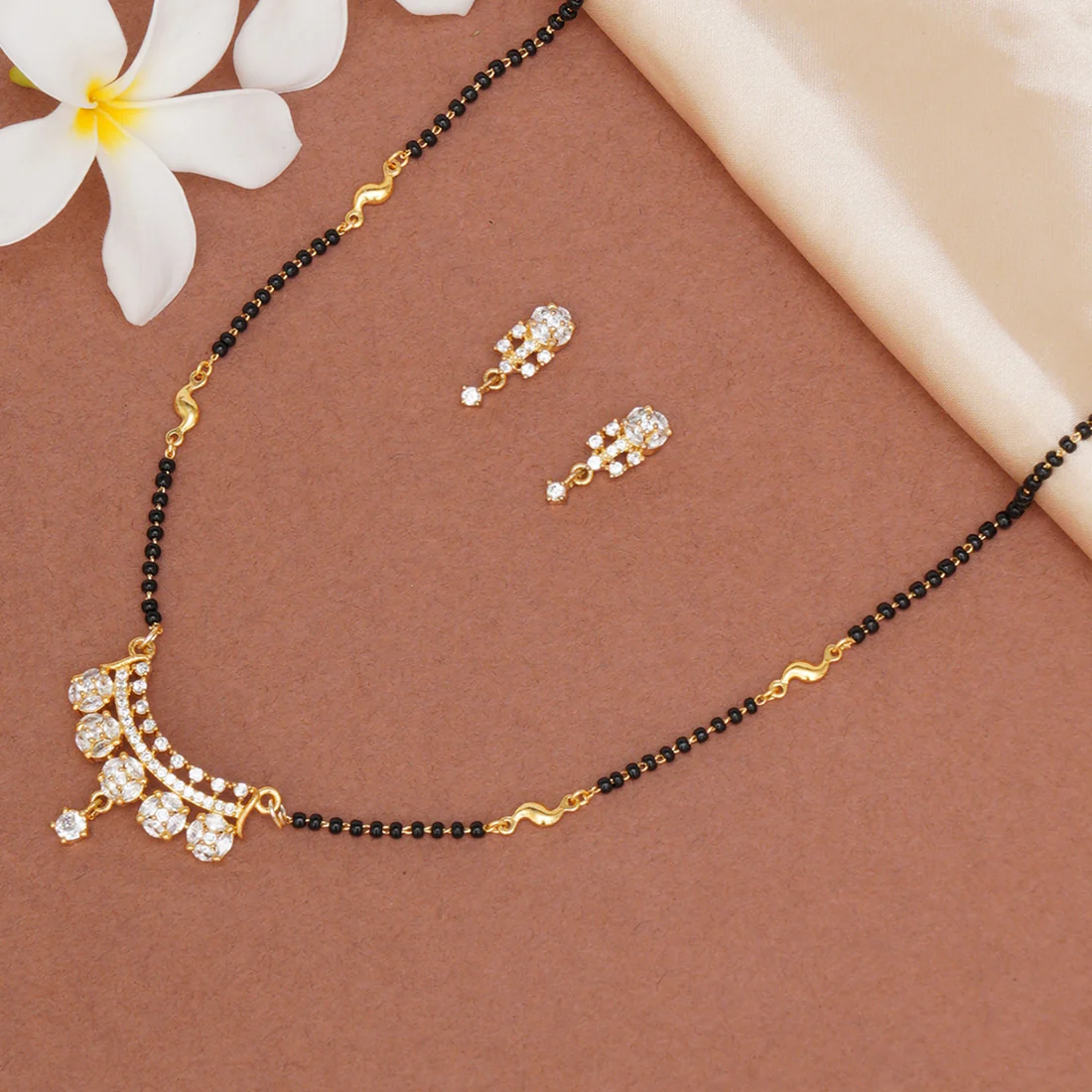 Pearl Essentials Gold Plated Mangalsutra Set