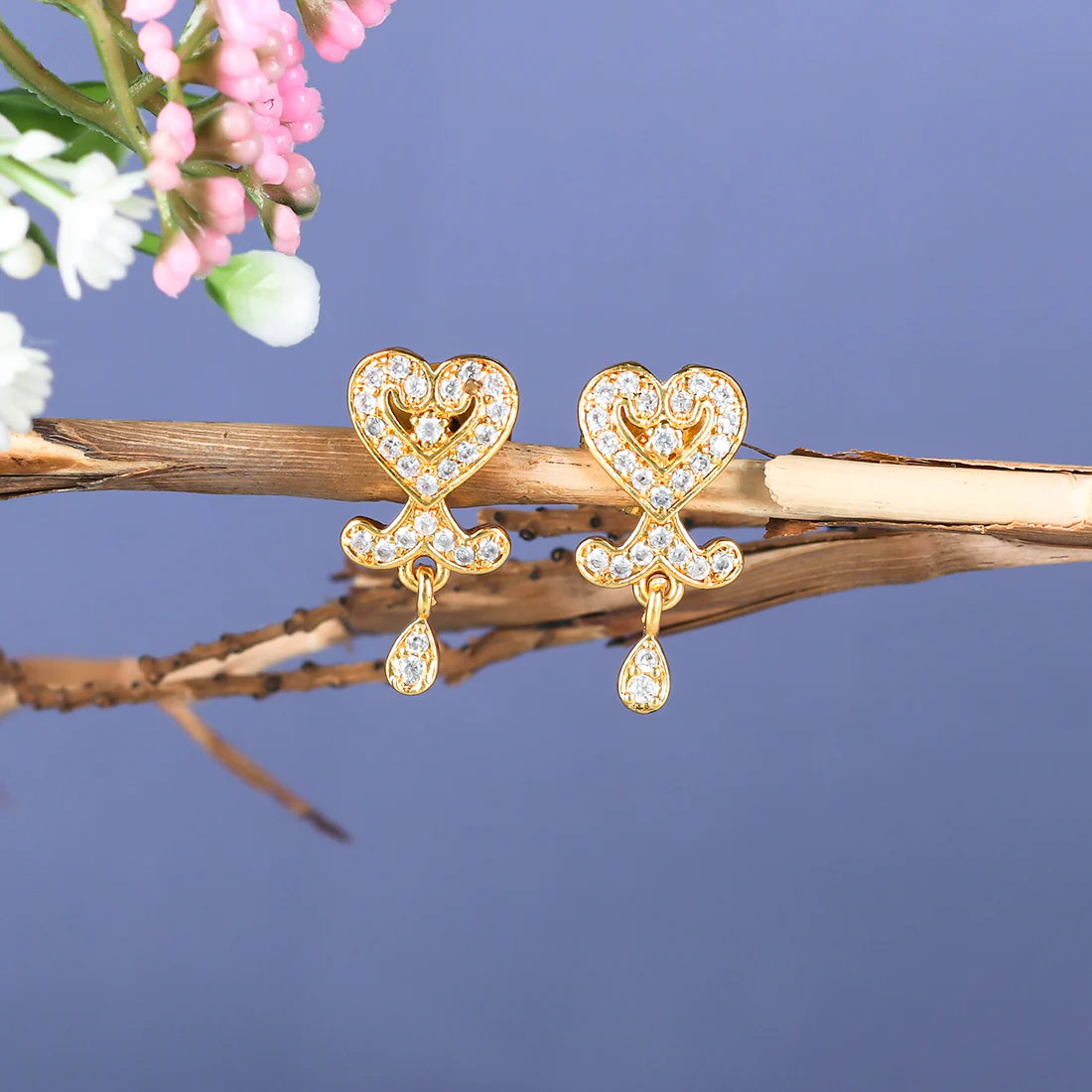 Generic Heart Motif Drop Earrings