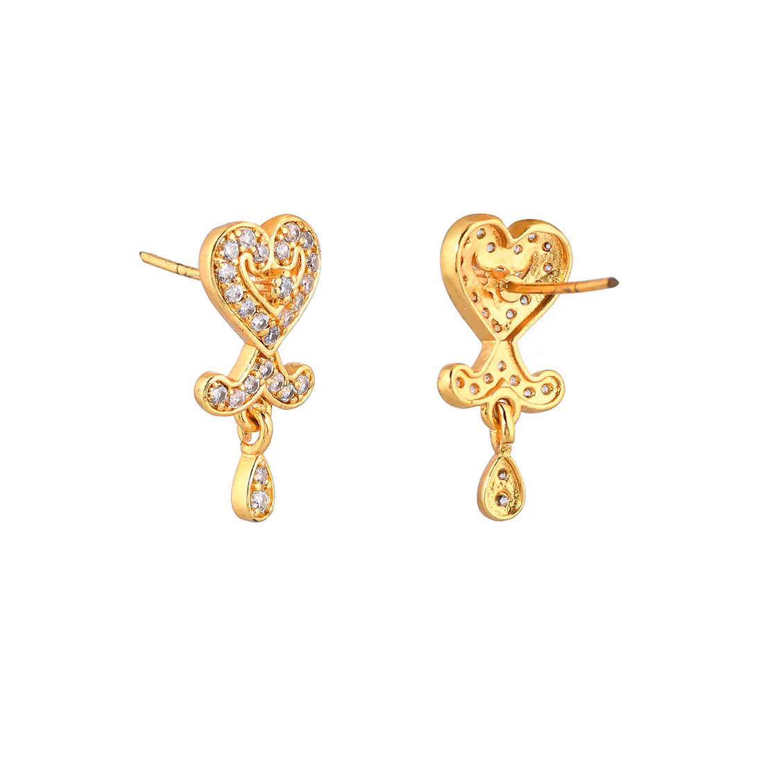 Generic Heart Motif Drop Earrings - Image 5