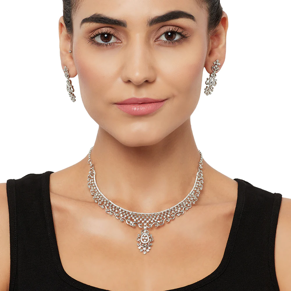 Sparkling Elegance Luxury CZ Necklace Set - Image 2