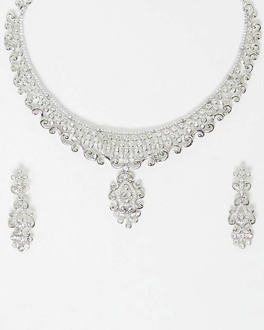 Sparkling Elegance Luxury CZ Necklace Set - Image 3