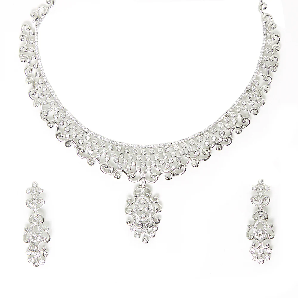 Sparkling Elegance Luxury CZ Necklace Set - Image 5