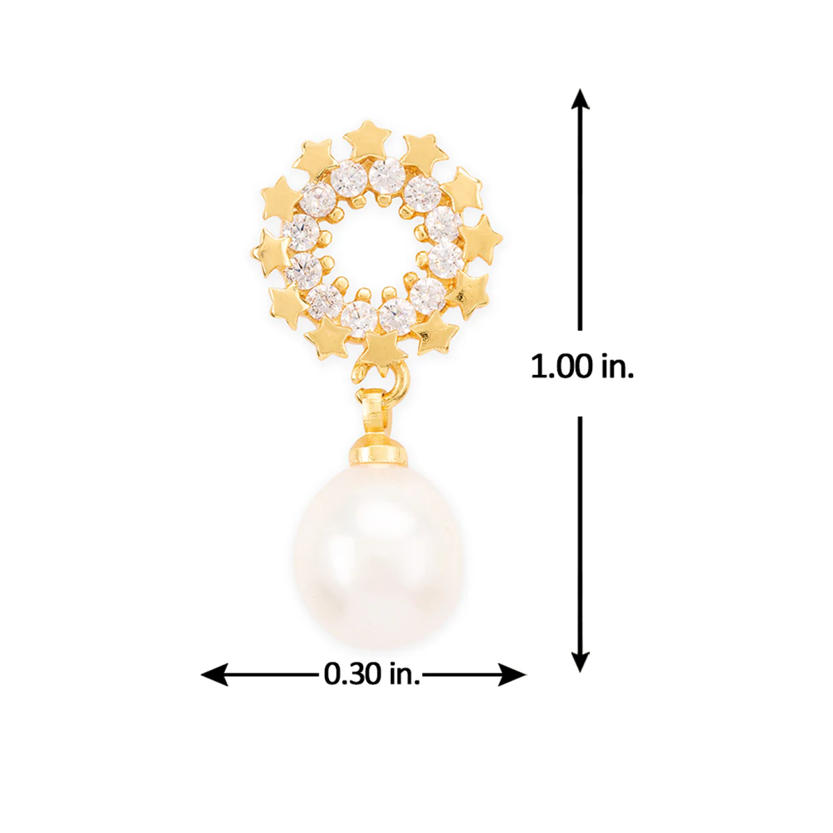 Generic Round Gold Plated Earrings - Image 5