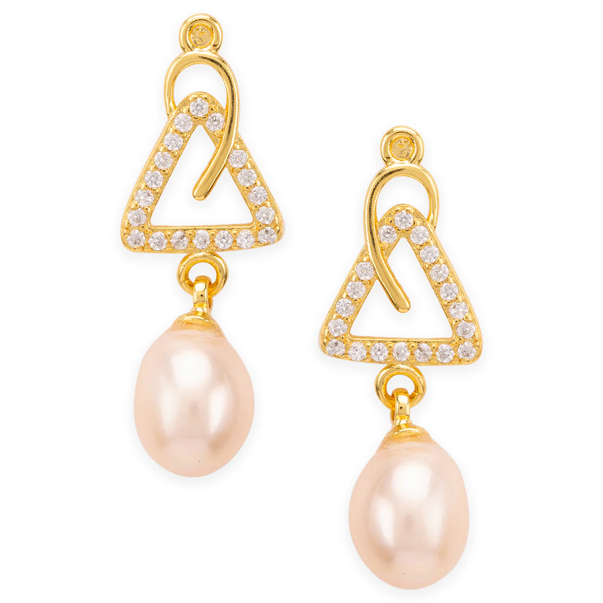 Generic Triangle Pearl Drop Pendant Set - Image 4