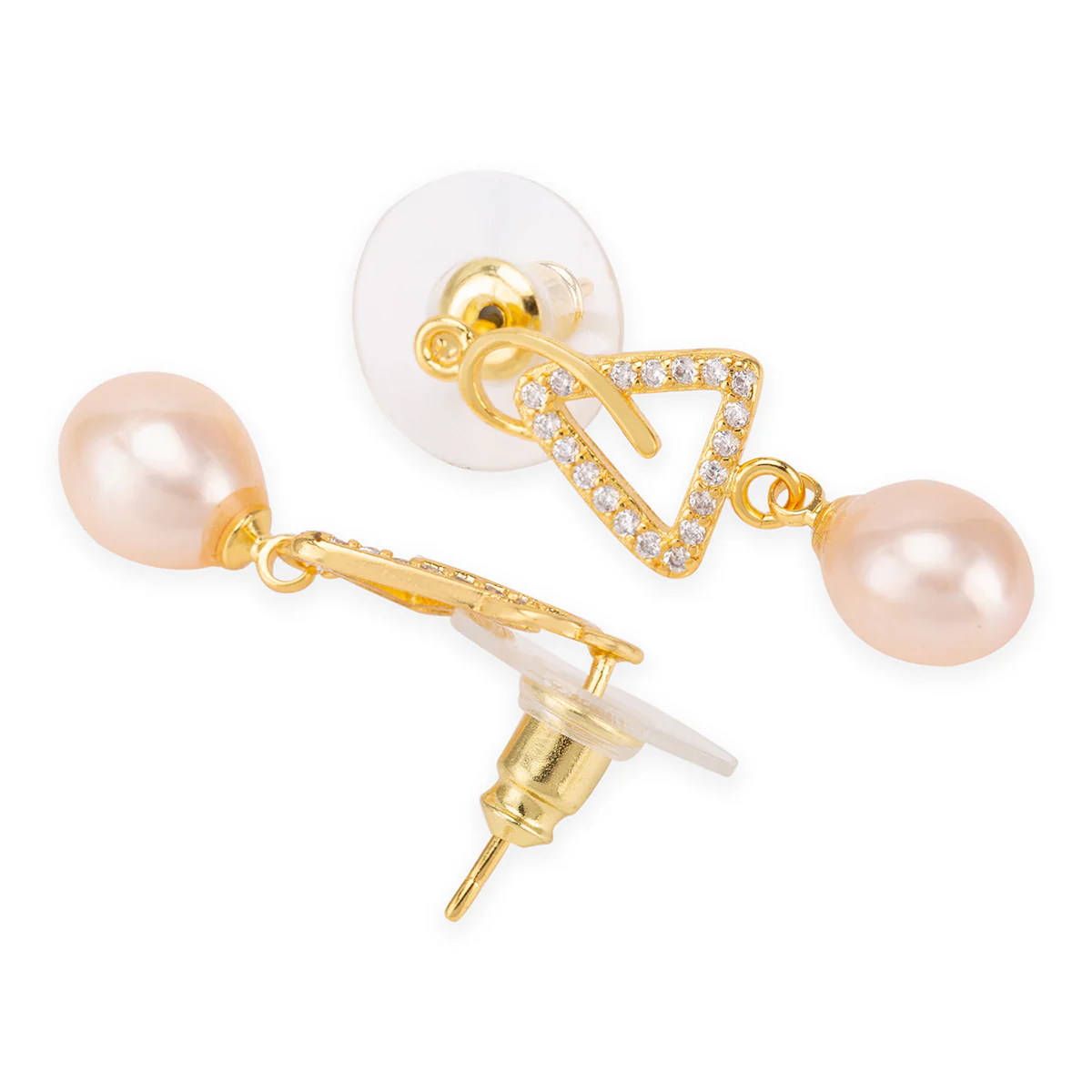 Generic Triangle Pearl Drop Pendant Set - Image 5
