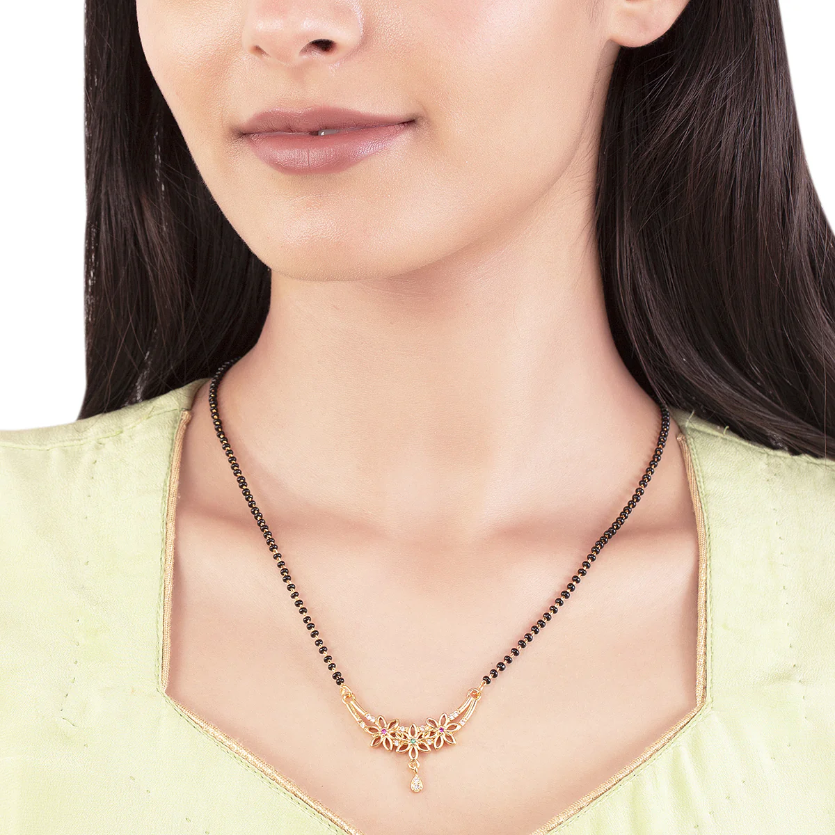 Generic Trio Floral Mangalsutra - Image 2
