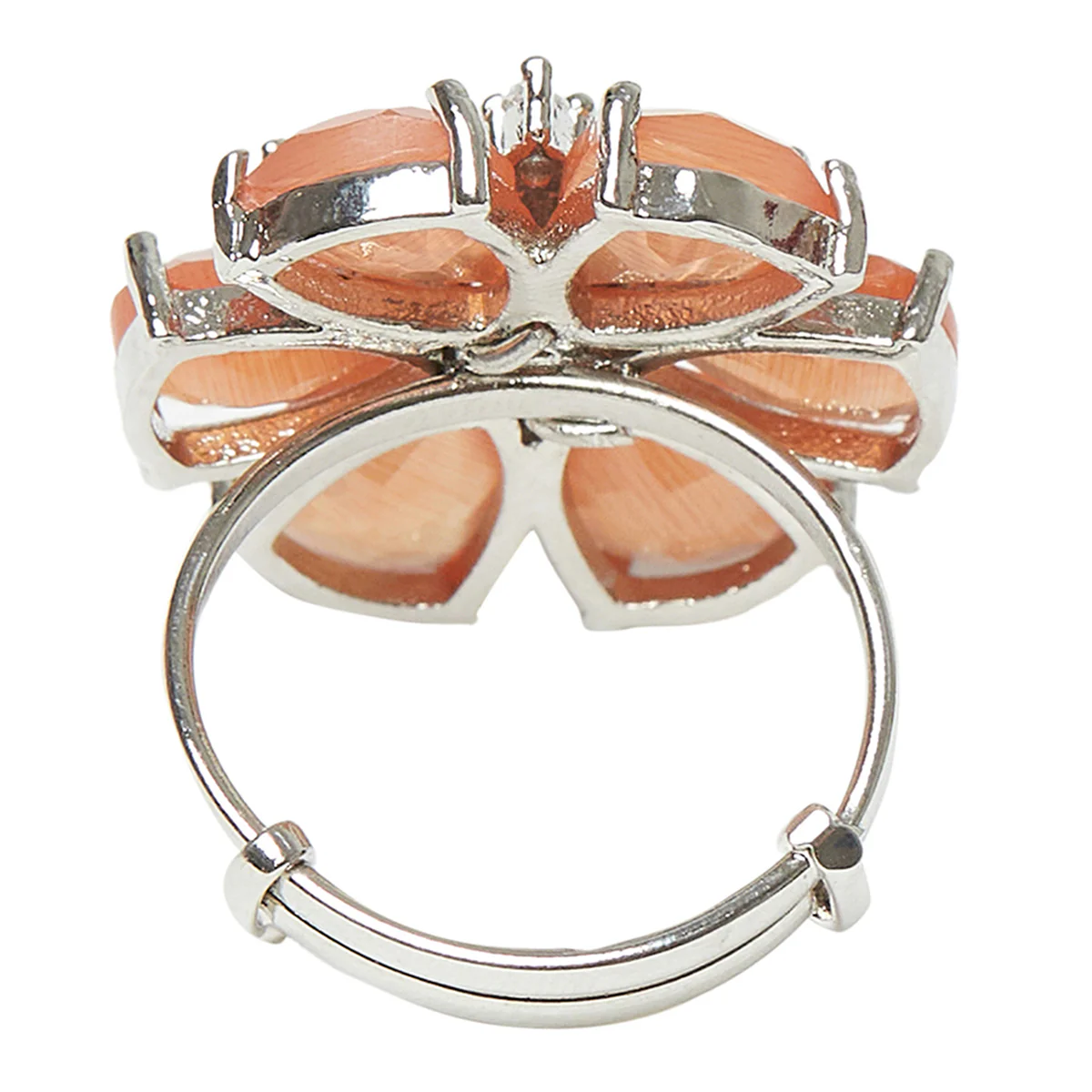 Sparkling Elegance Alloy Orange Ring - Image 4