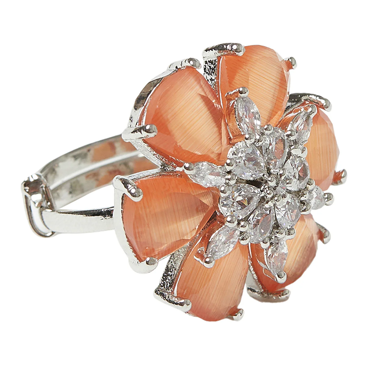 Sparkling Elegance Alloy Orange Ring - Image 5