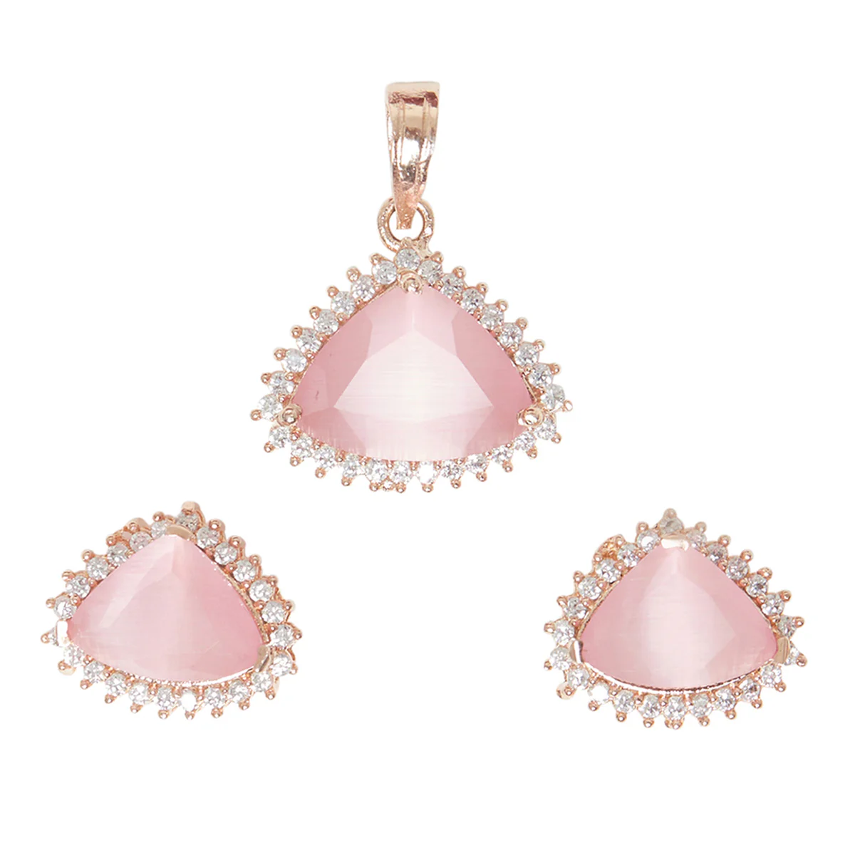 Generic women Rose gold plated pendant set - Image 3