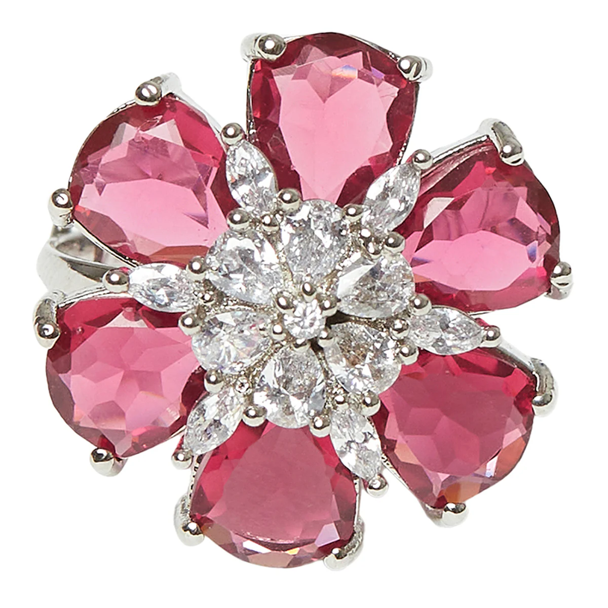 Sparkling Elegance Pink Stone Ring - Image 3