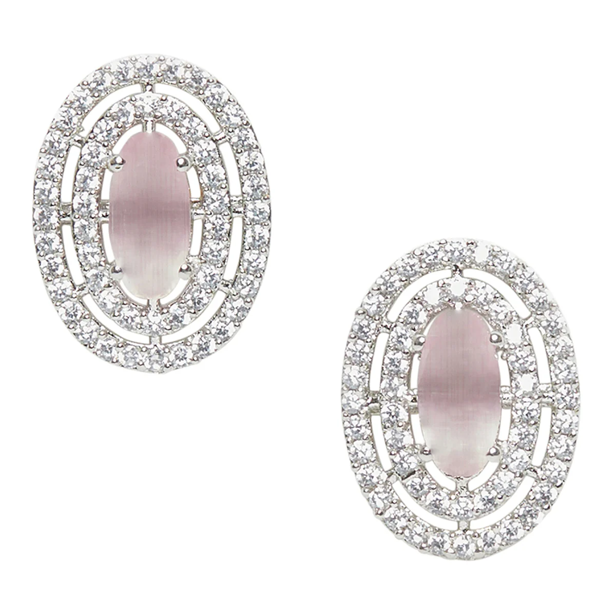 Sparkling Elegance Pink Stones Pendant Set - Image 4