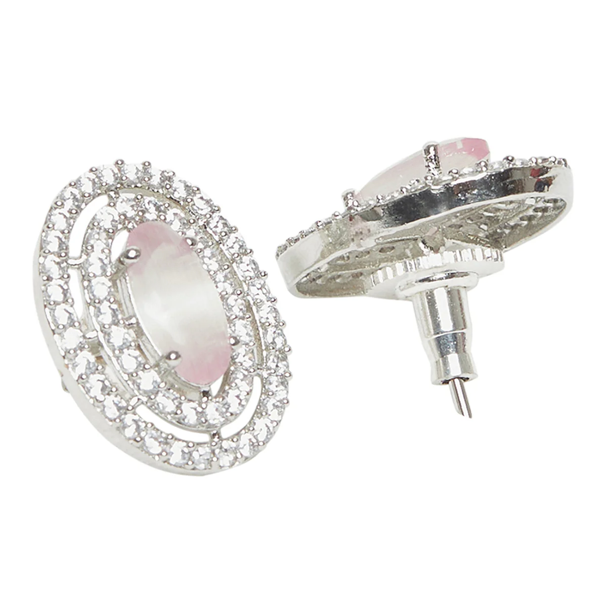Sparkling Elegance Pink Stones Pendant Set - Image 5