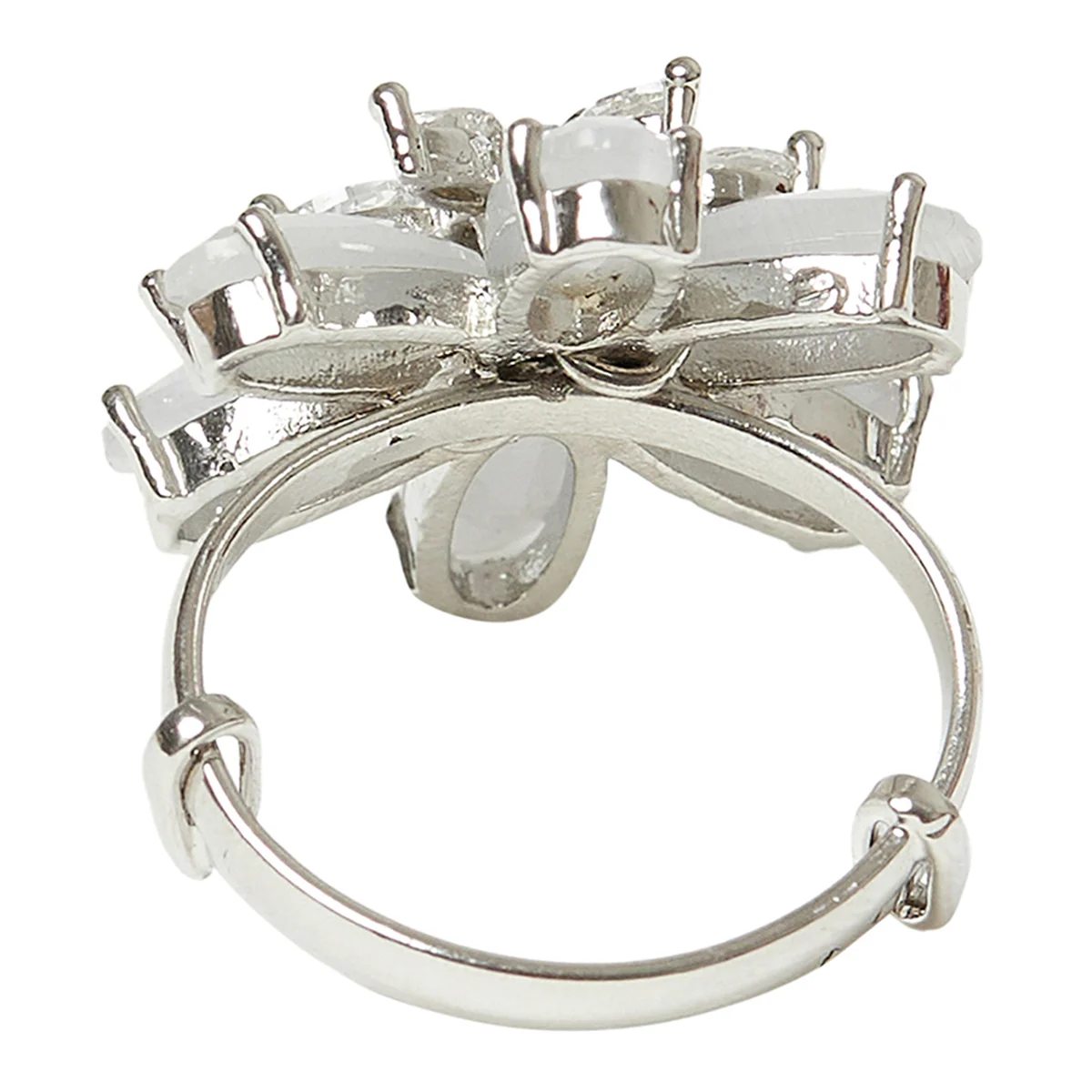 Sparkling Elegance Star Shaped Ring with Grey Stones - Image 4
