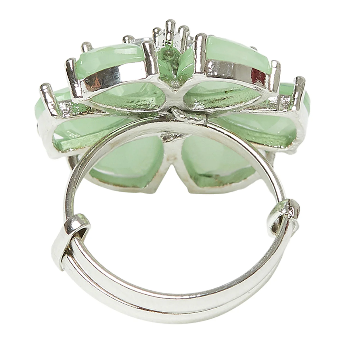 Sparkling Elegance Seafoam Colored Stone Ring - Image 4