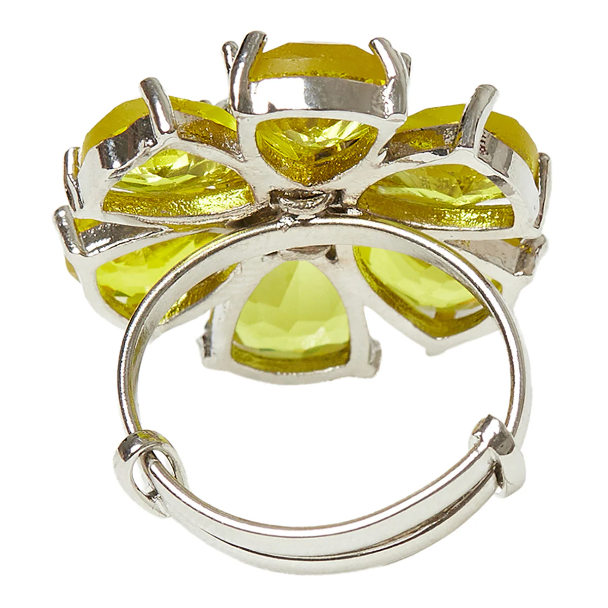 Sparkling Elegance Yellow Stoned Ring - Image 4