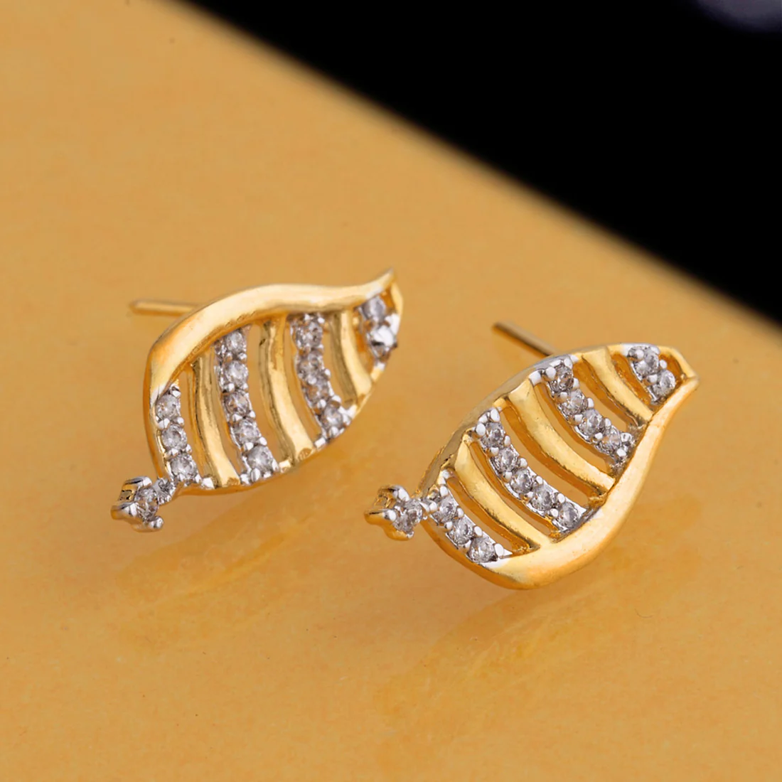 Geometric Design Brass Earrings