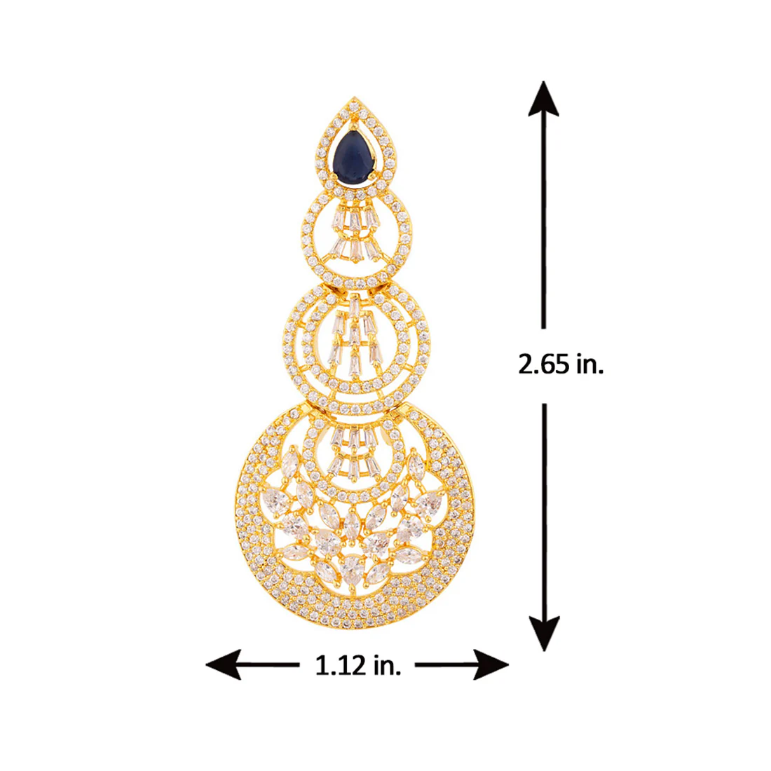 Geometric Design Circles Drop Earrings - Image 5