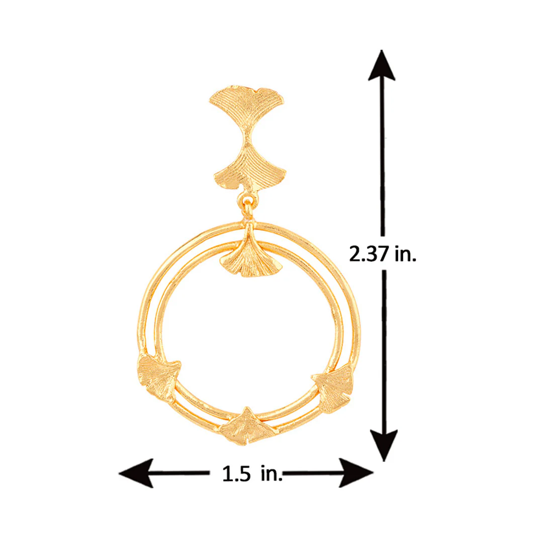 Gingko Drops Casual Hoop Earrings - Image 5