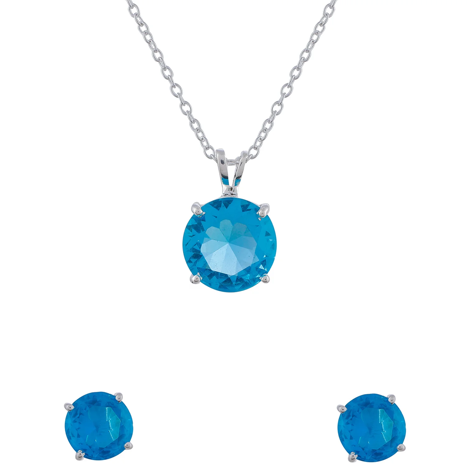 Gleaming Blue Turquoise 925 Necklace Set - Image 3