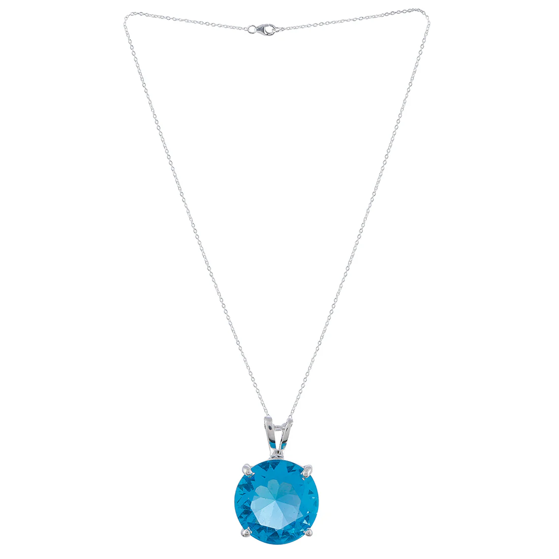 Gleaming Blue Turquoise 925 Necklace Set - Image 4