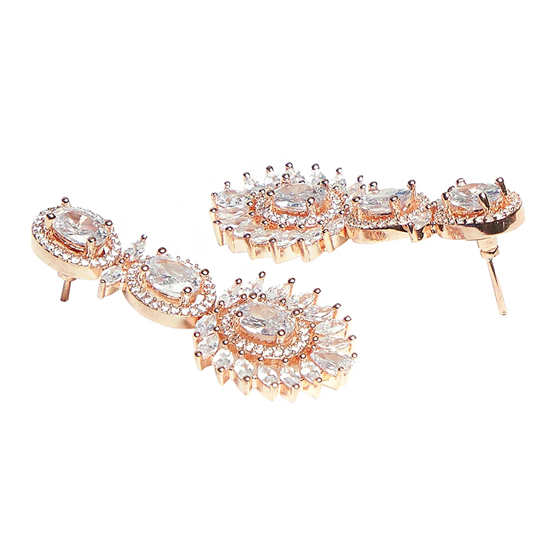 Glorious CZ Gems Encrusted Sparkling Elegance Necklace Set - Image 5
