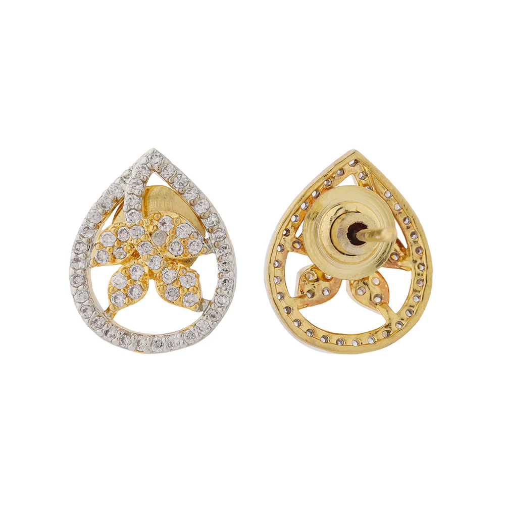 Gold Elegance Flora Aura American Diamond Pendant Set - Image 4