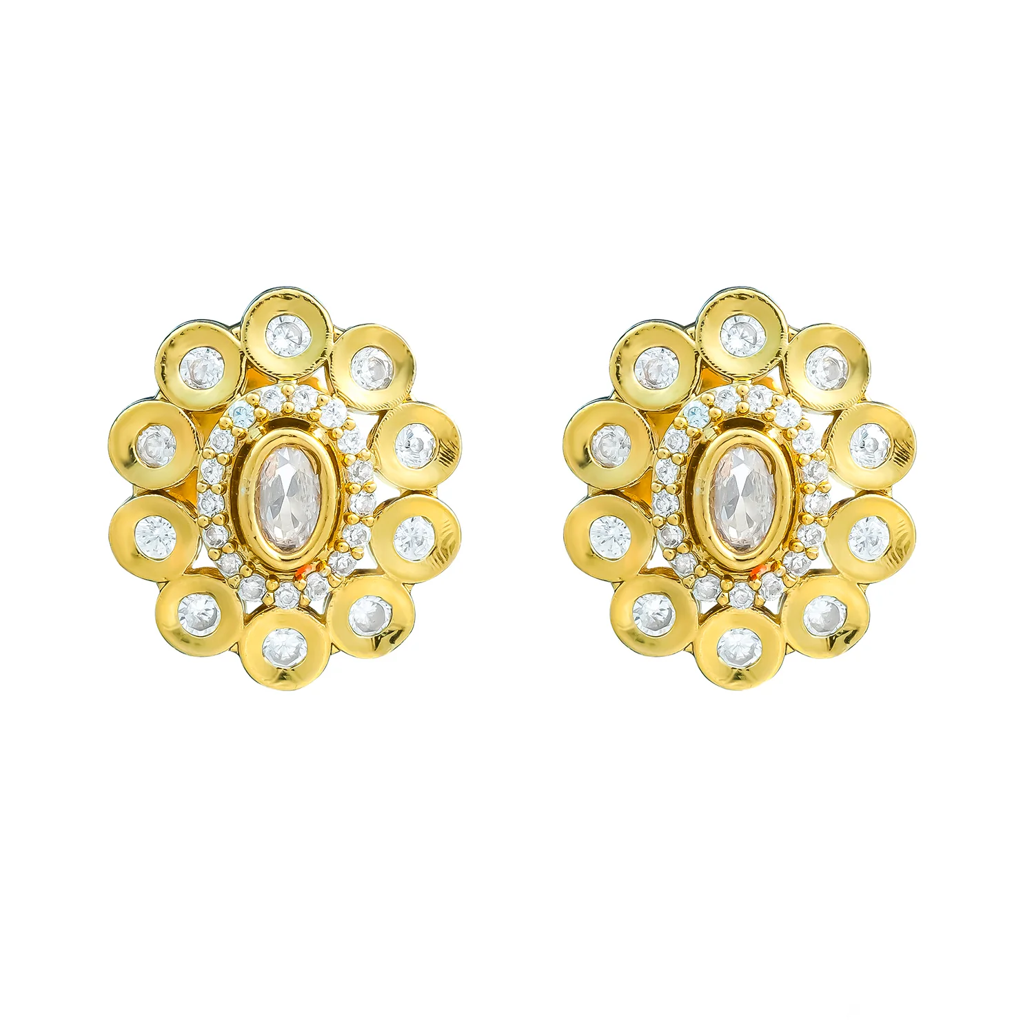Gold Elegance Kundan Glow Necklace Set - Image 8