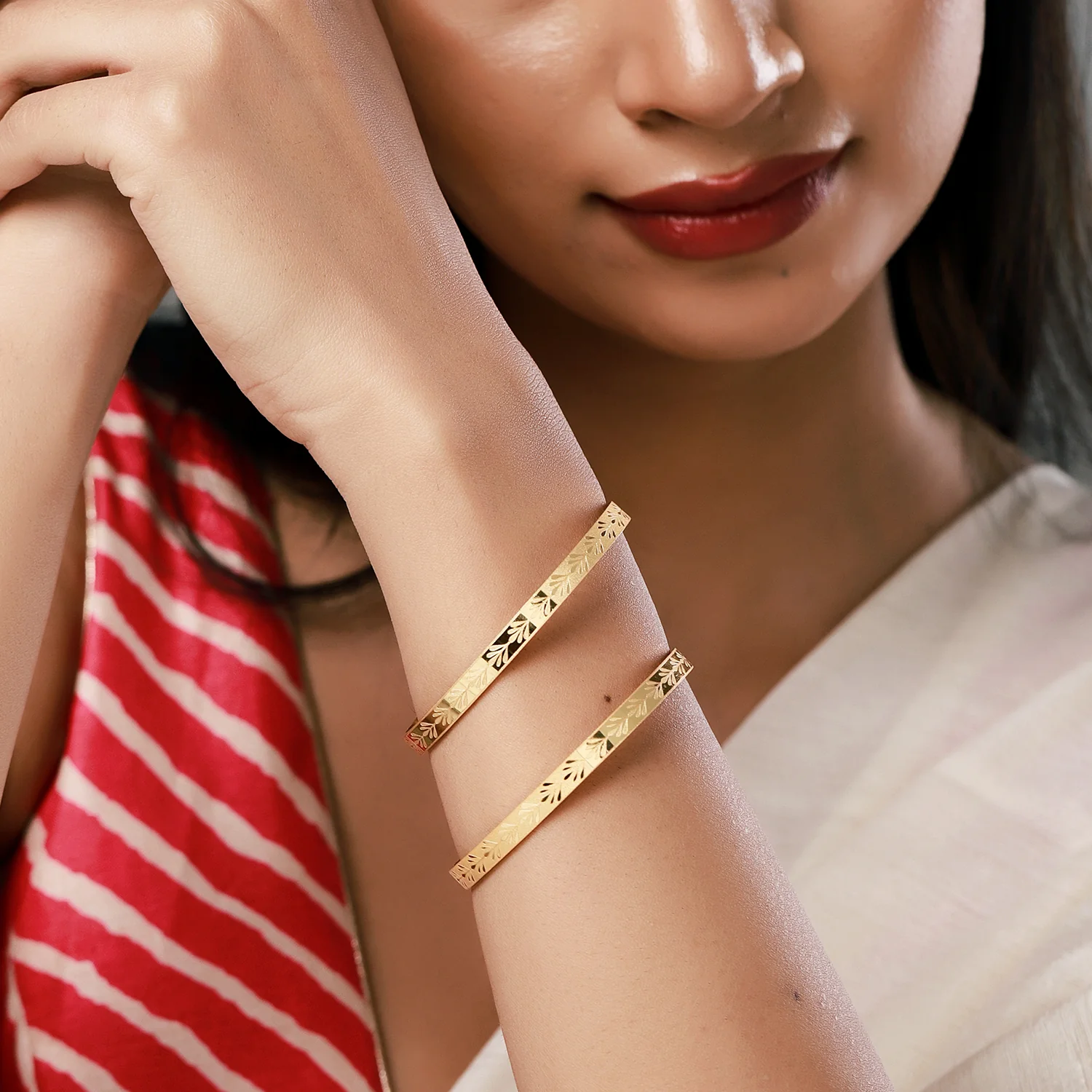Gold Elegance Nazaakat Bangles - Image 2