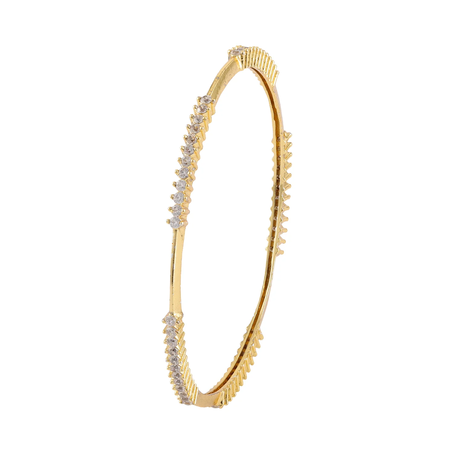 Gold Elegance Noor-E-Zarina Cz Sparkle Bangles - Image 5