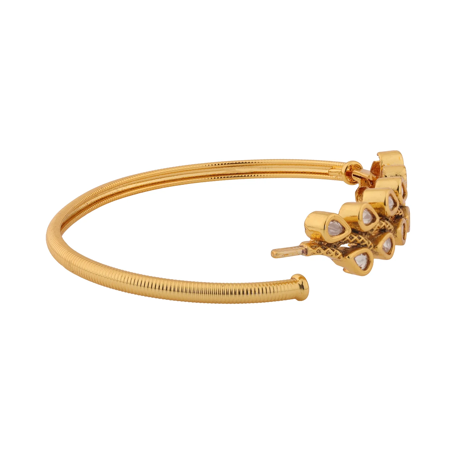 Gold Elegance Royal Dewdrop Kundan Bracelet - Image 6
