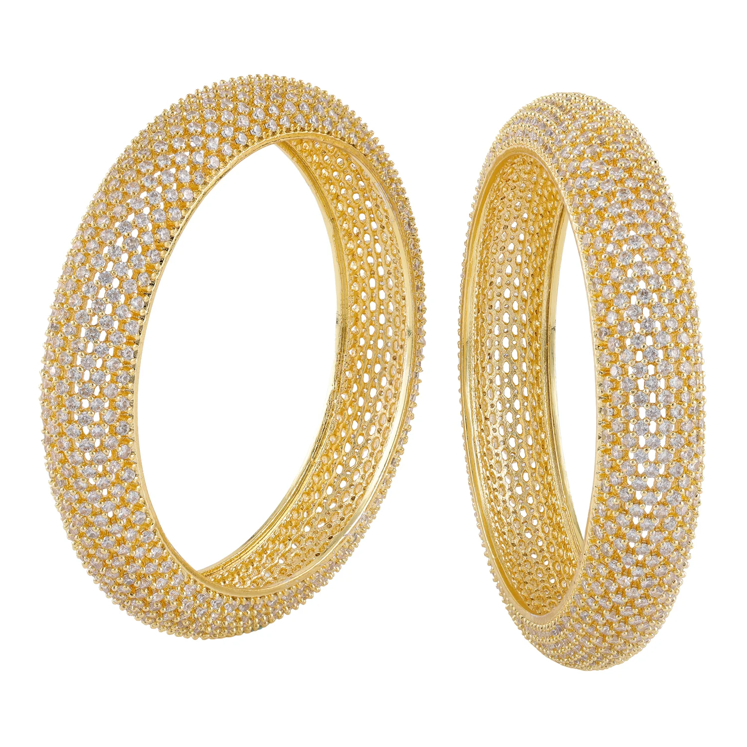 Gold Elegance Sunehri Noor Cz Bangles - Image 4